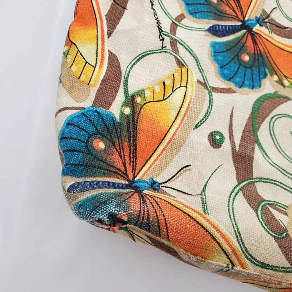 Vintage Karwan Hawaiian Butterfly Canvas beach Tote - XL - Picture 6 of 11